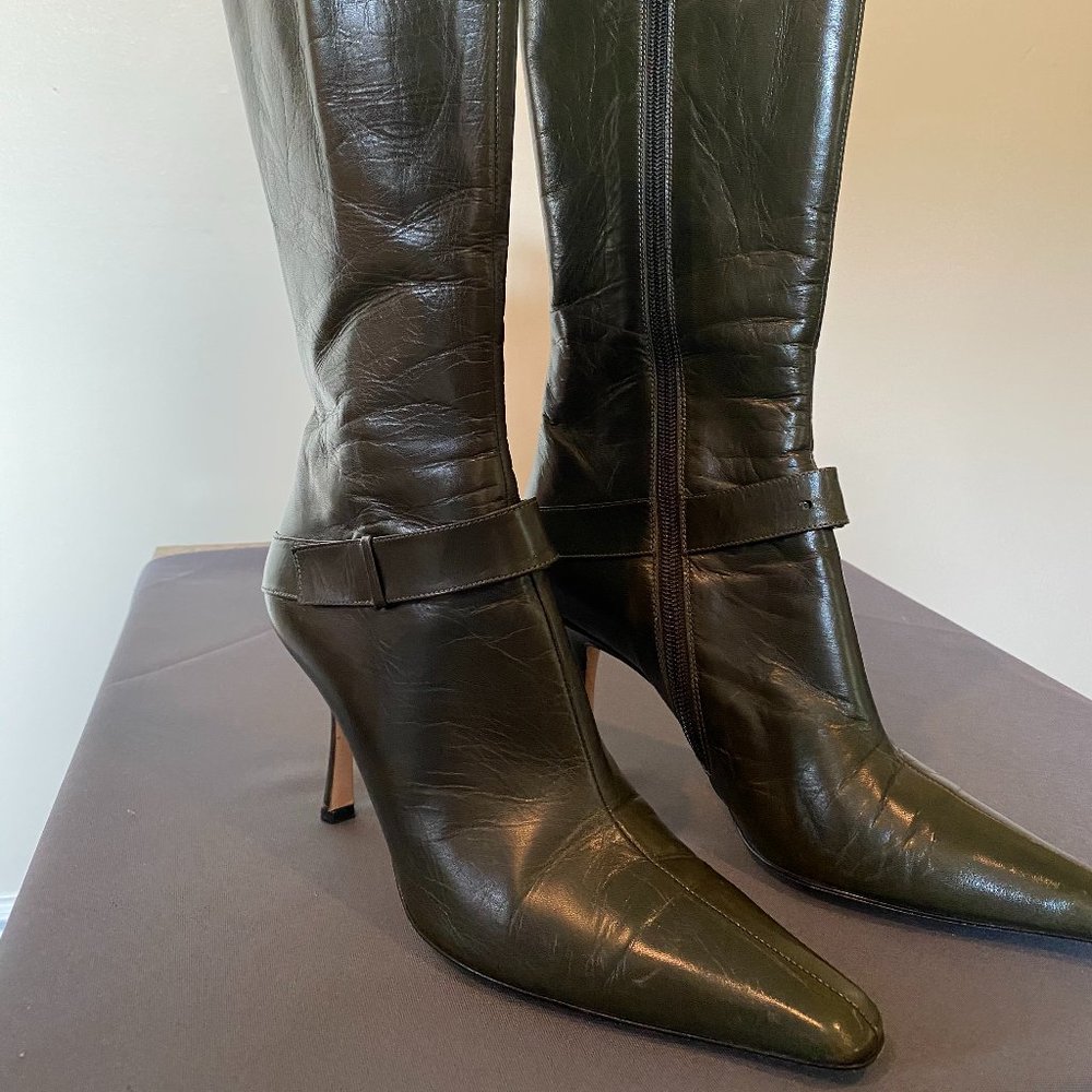 Jimmy Choo Hunter Green Boots